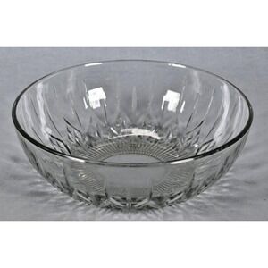 Vintage Canfield Clear Anchor Hocking 7-1/2" Serving Bowl Diamond Pressed